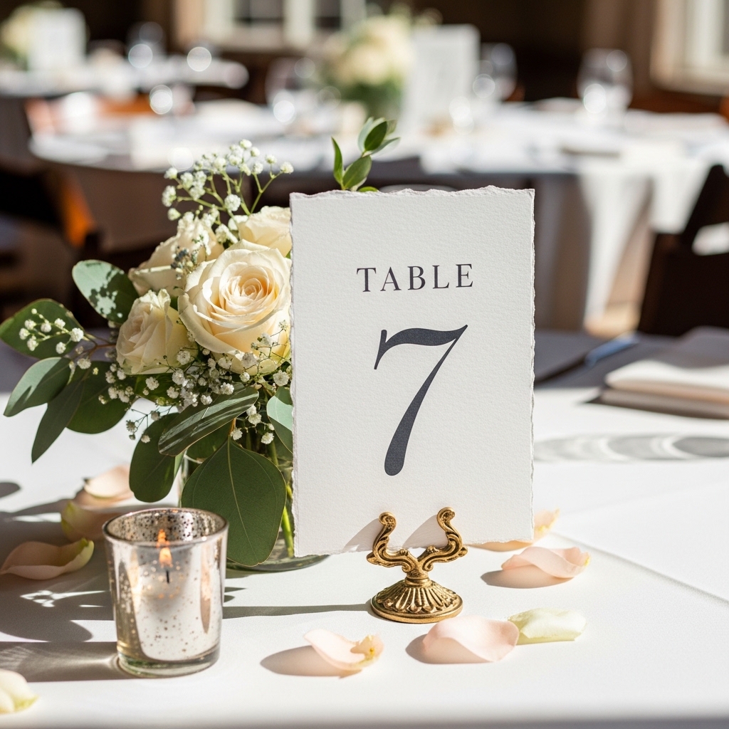 7. Number 7: Table Number Cards