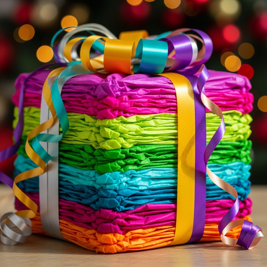 2. Colorful Tissue Paper Layers