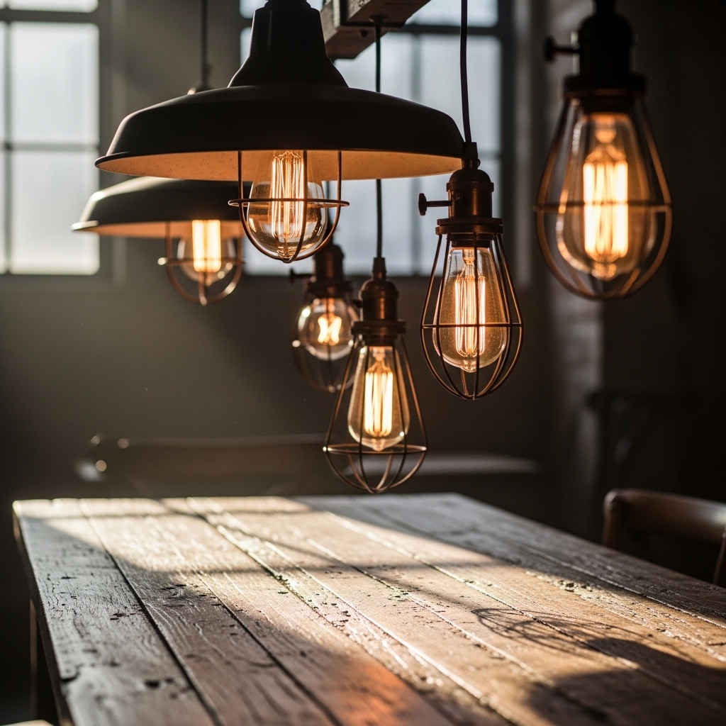4. Vintage Industrial Lighting