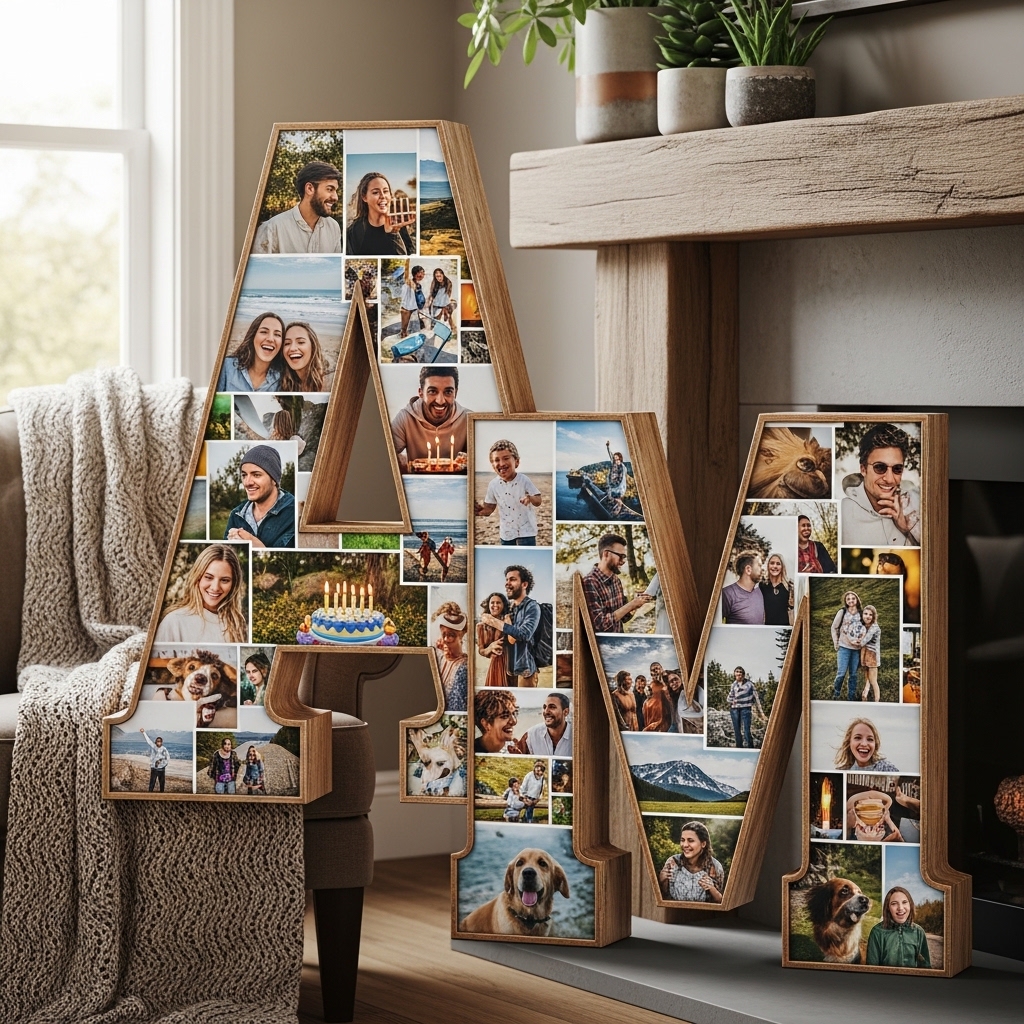 10. Personalized Photo Collage Letters