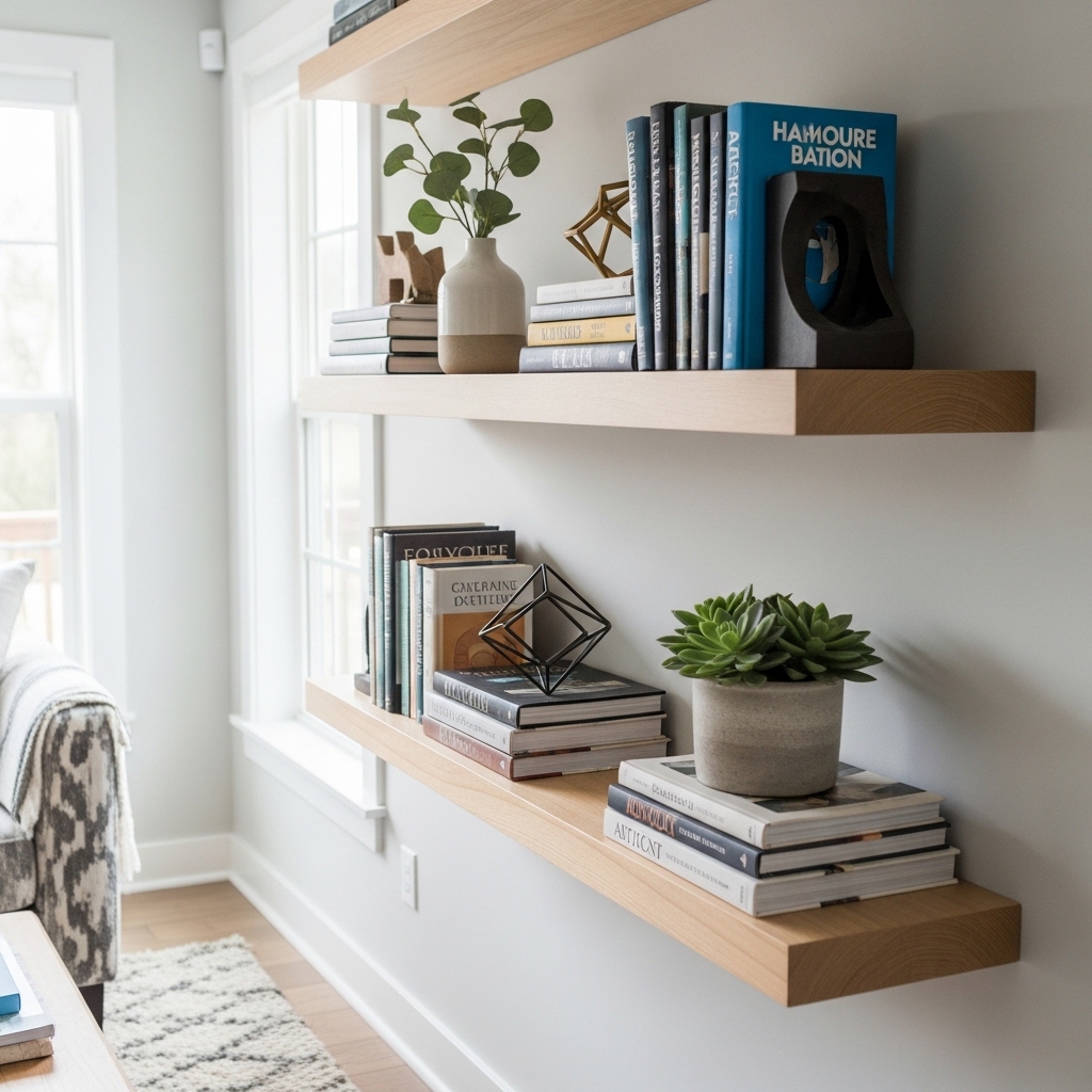 7. Floating Shelves