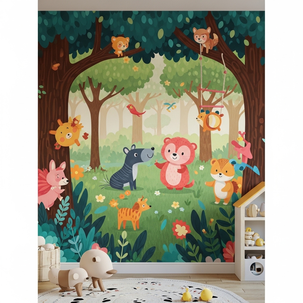 1. Colorful Wall Murals
