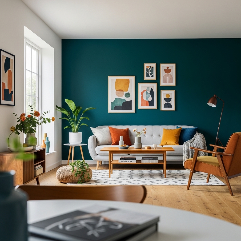 2. Colorful Accent Walls