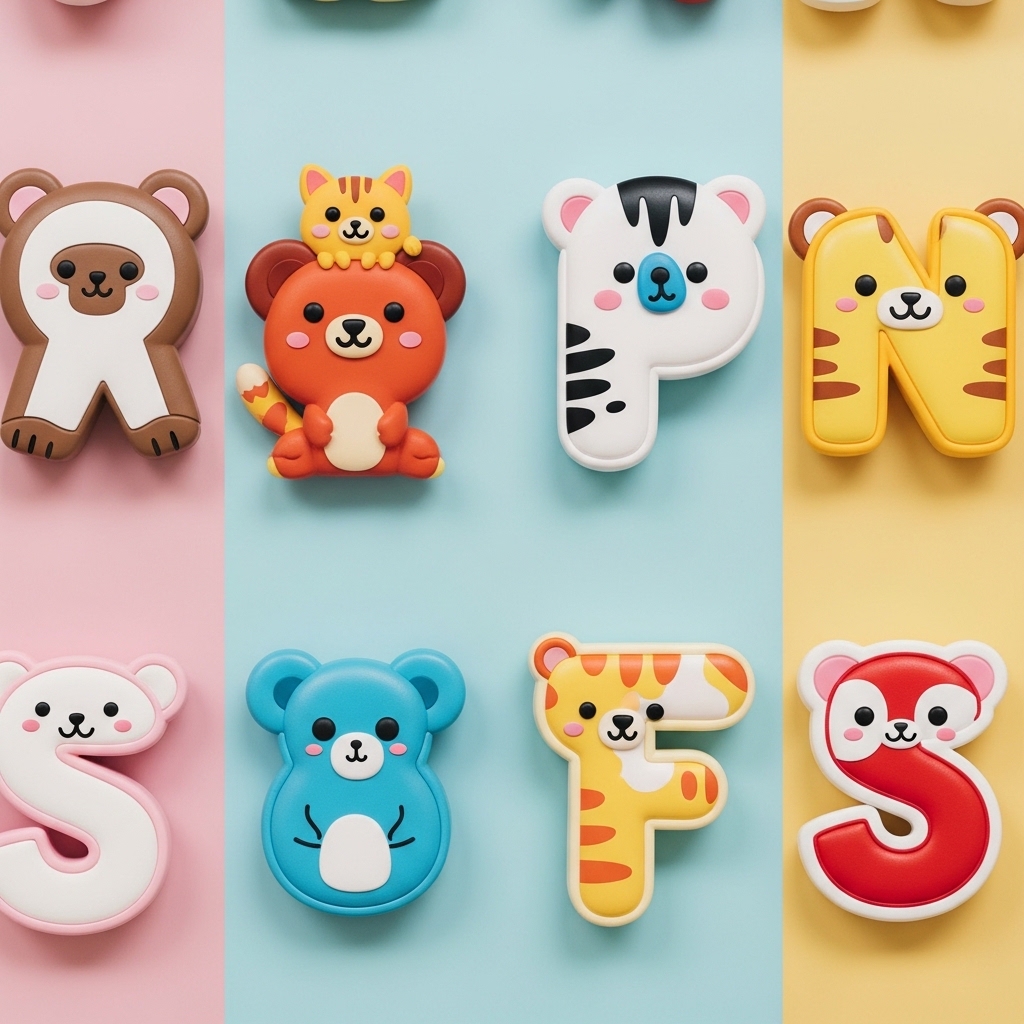 7. Whimsical Animal Letters