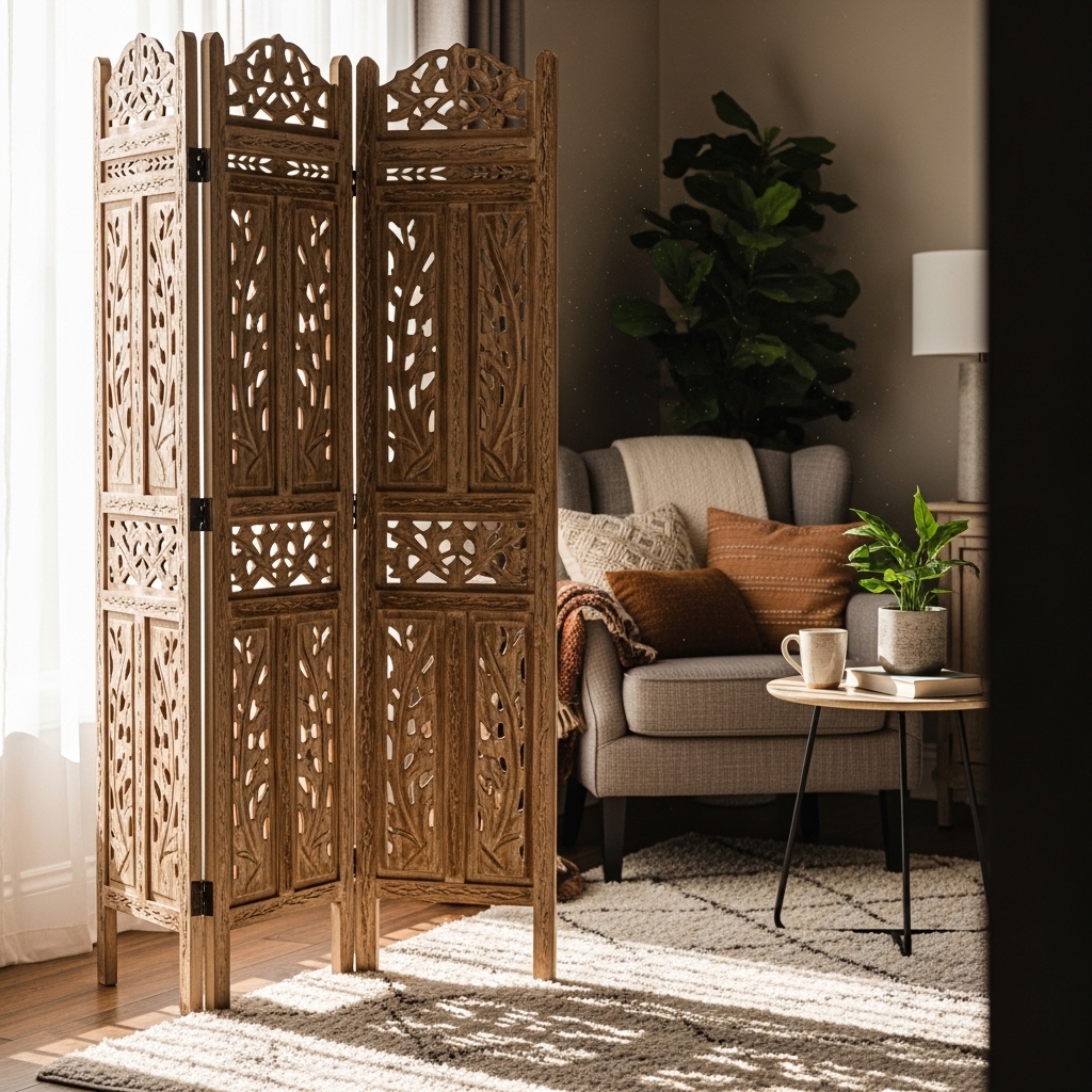 6. Rustic Wooden Screens