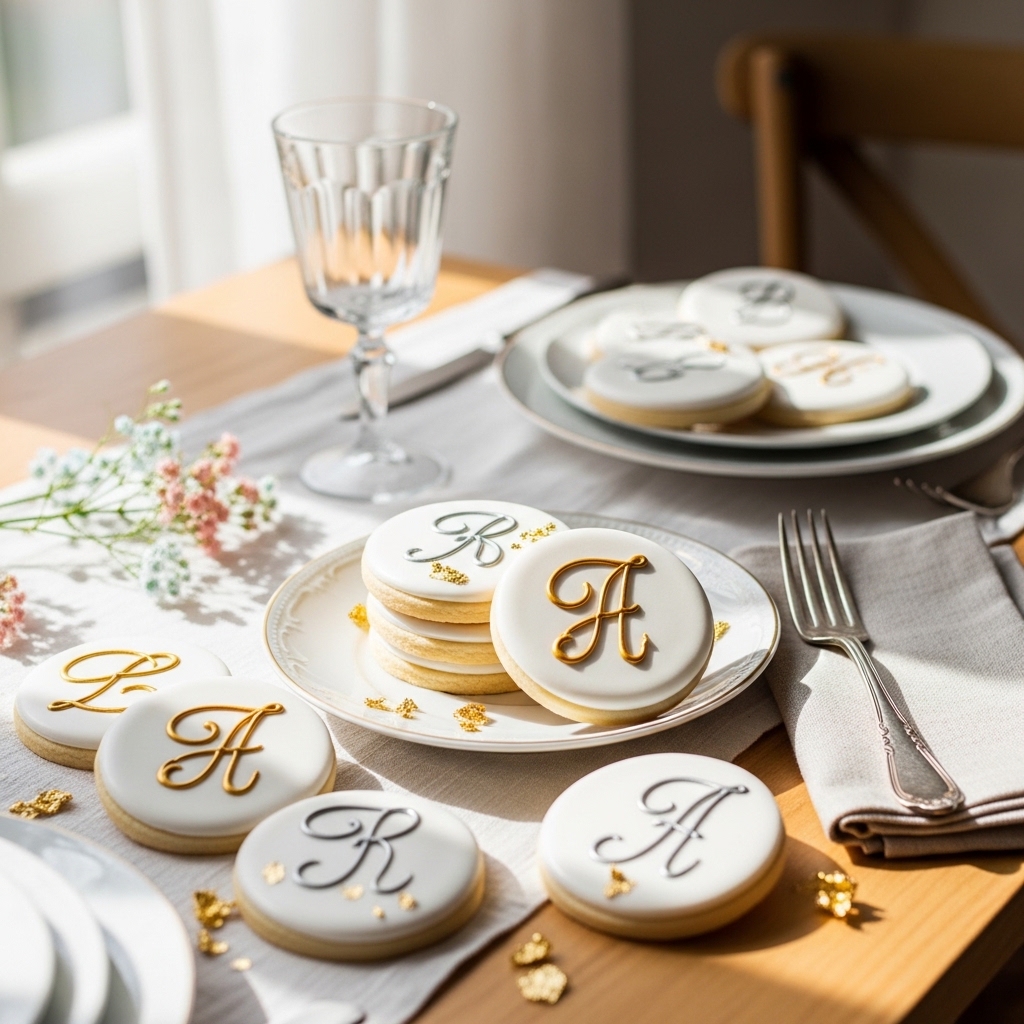 7. Monogrammed Cookies