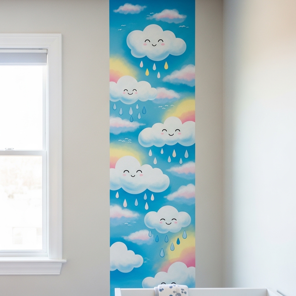 2. Whimsical Cloud Mural