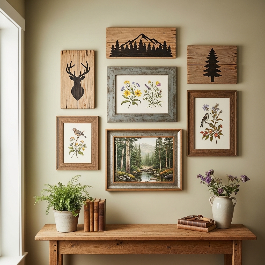 3. Rustic Wall Art