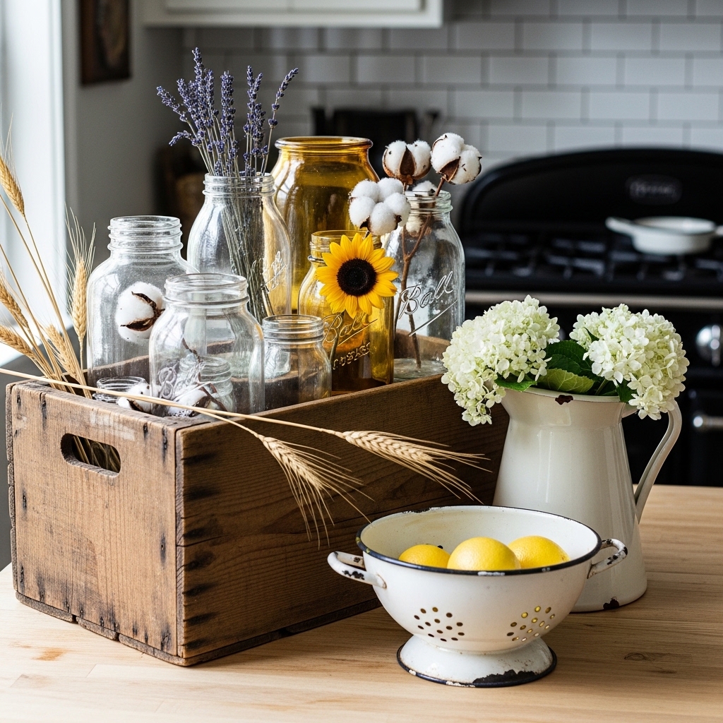 3. Vintage Farmhouse Accents