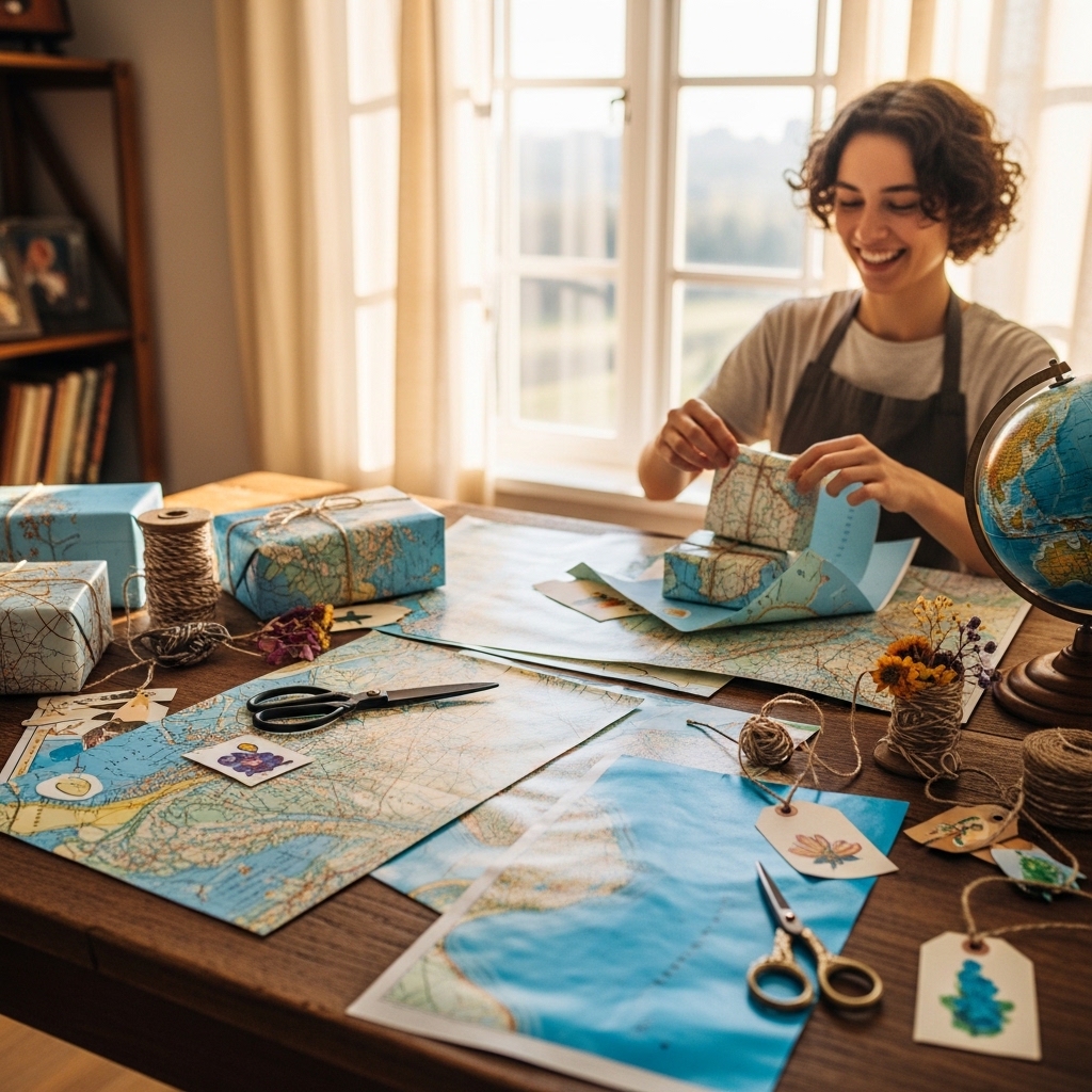 30. Create Decorative Gift Wrap from Old Maps