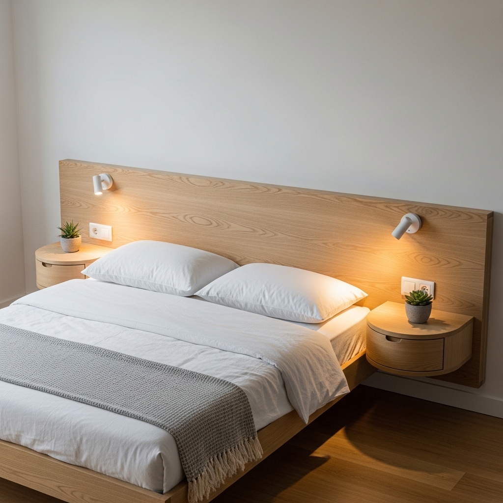 7. Floating Headboard