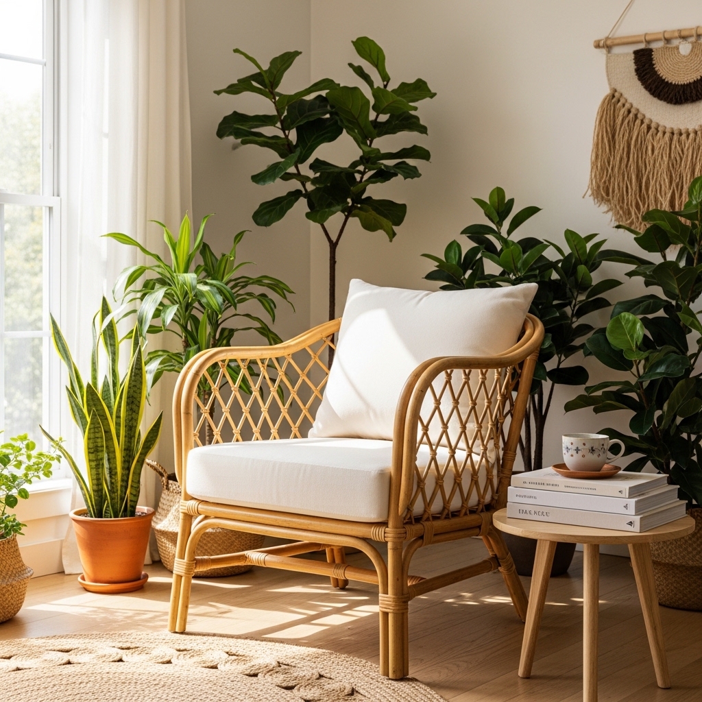 6. Chic Rattan Chair