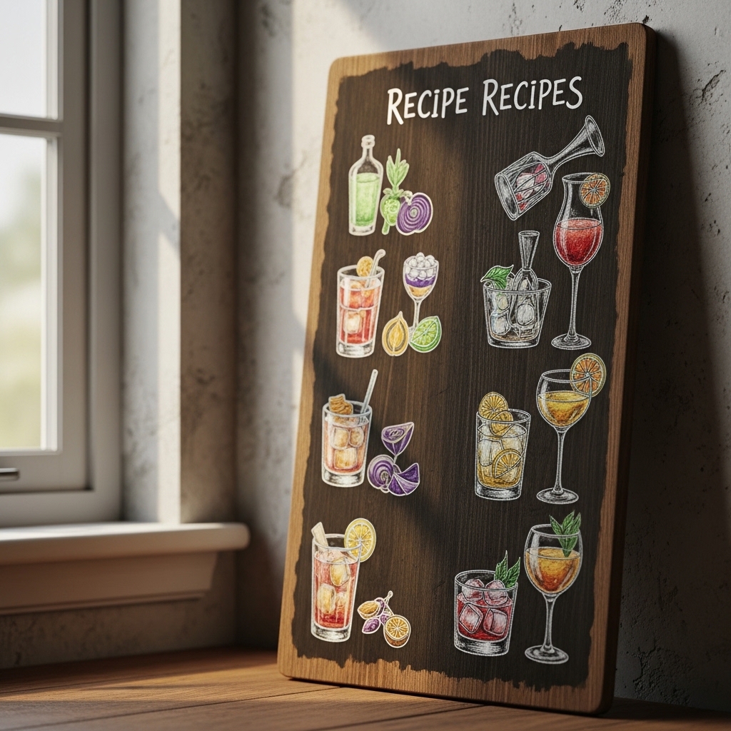 7. Personalized Cocktail Recipe Board