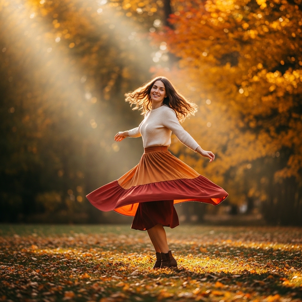 3. Midi Skirt with Sweater