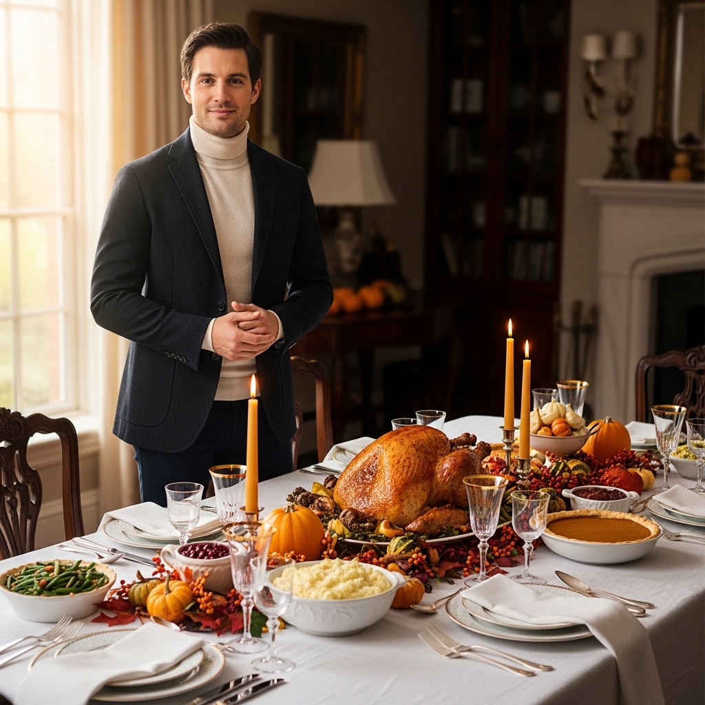 3. Smart Casual Blazer and Turtleneck