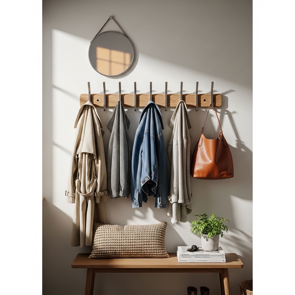 1. Wall-Mounted Hooks