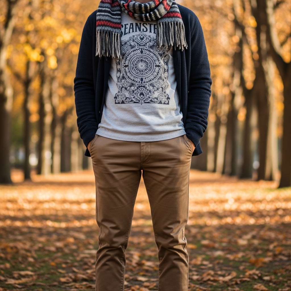 6. Graphic Tee and Chinos