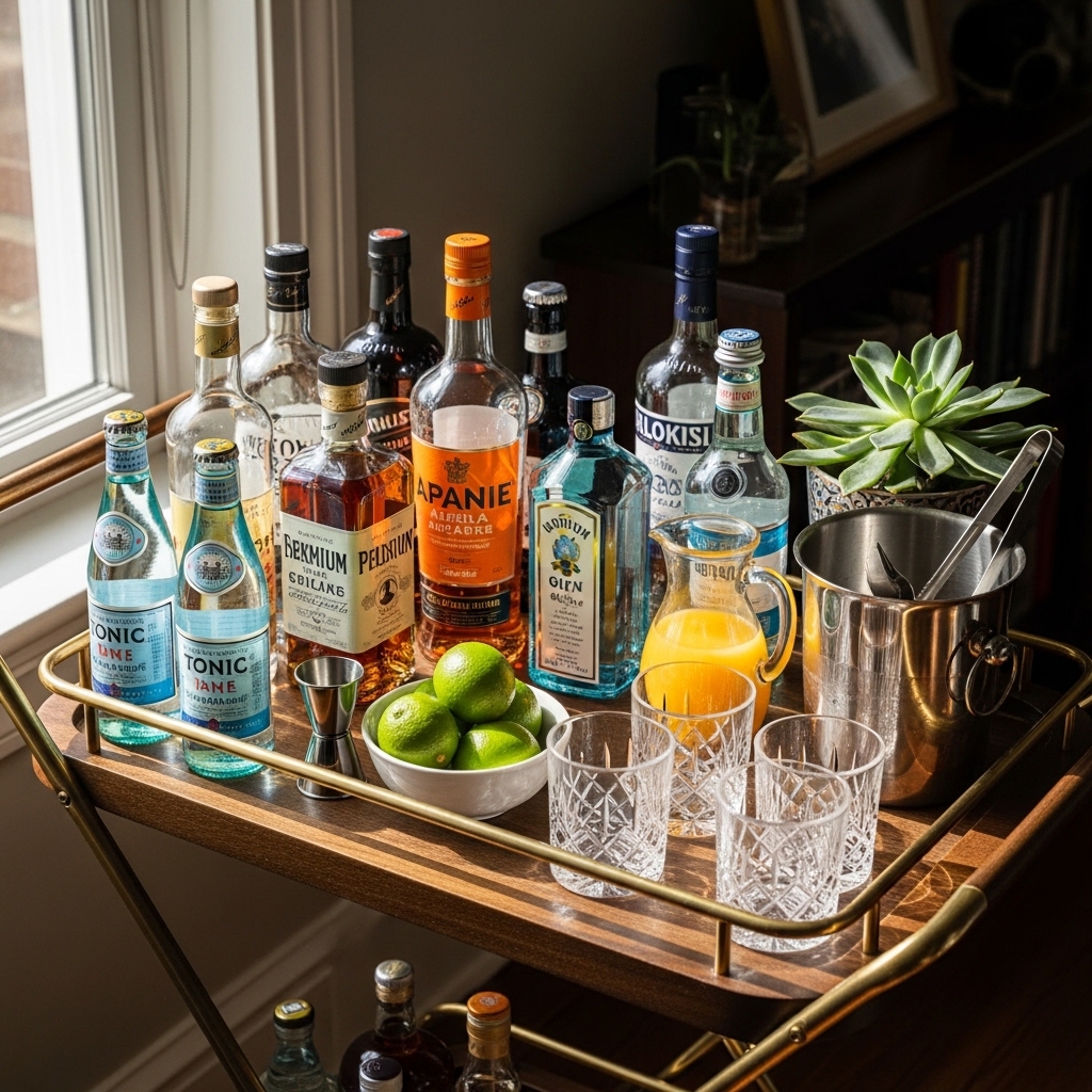 2. Stylish Bar Cart