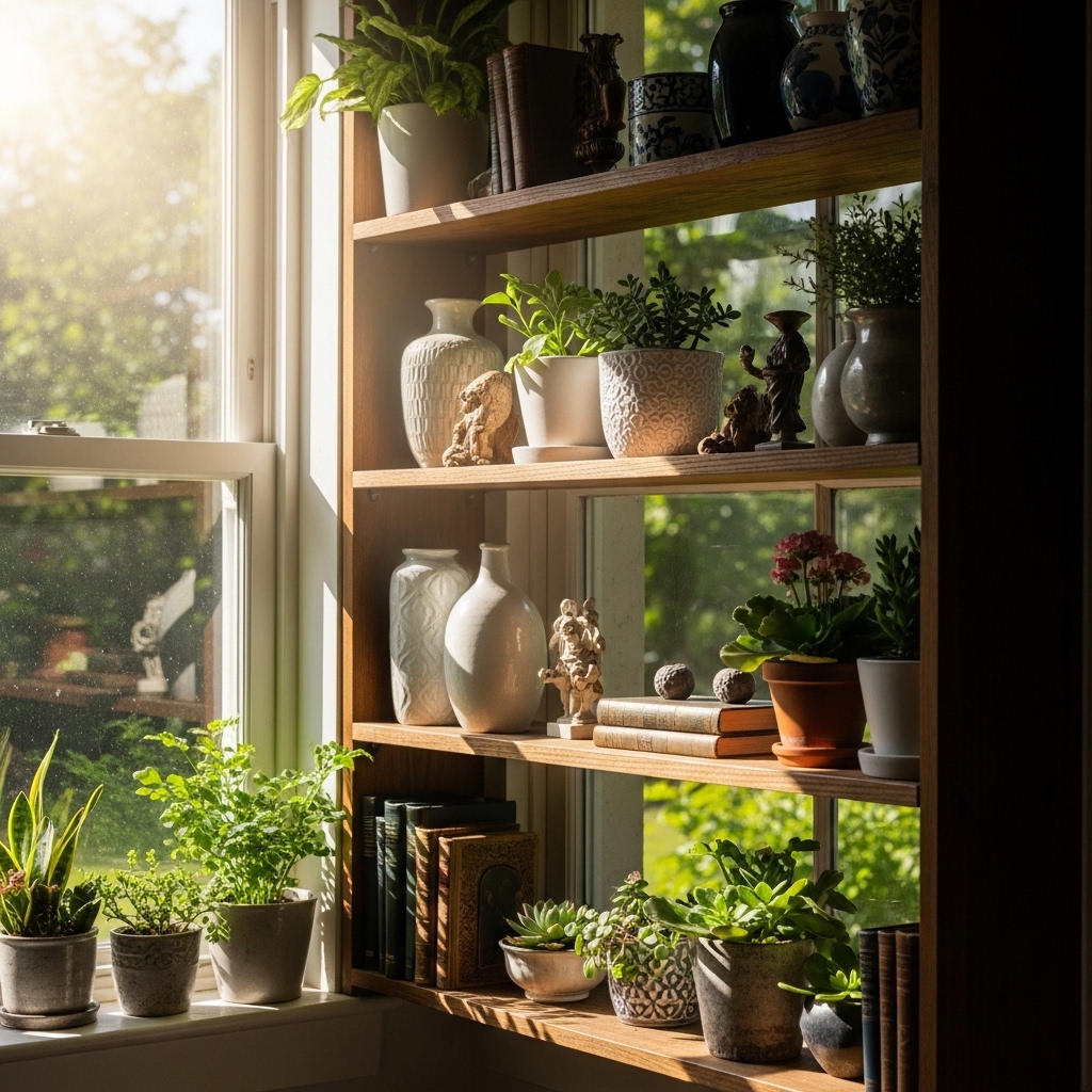7. Open Window Shelves