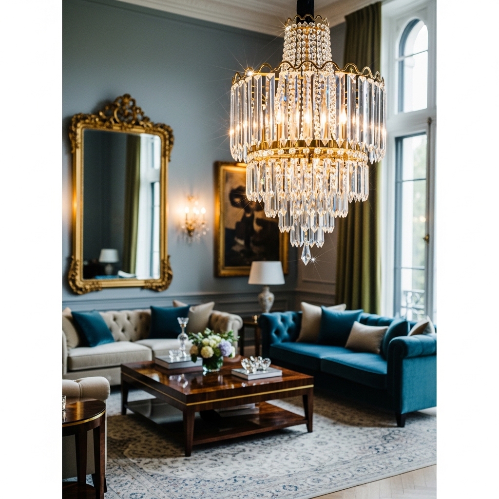 9. Crystal Accented Fixtures