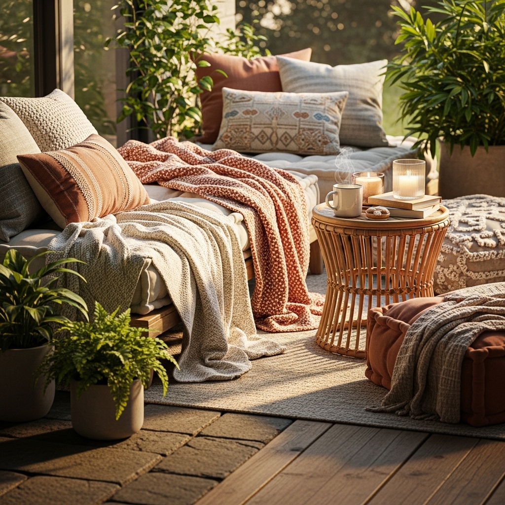 9. Cozy Blankets and Cushions