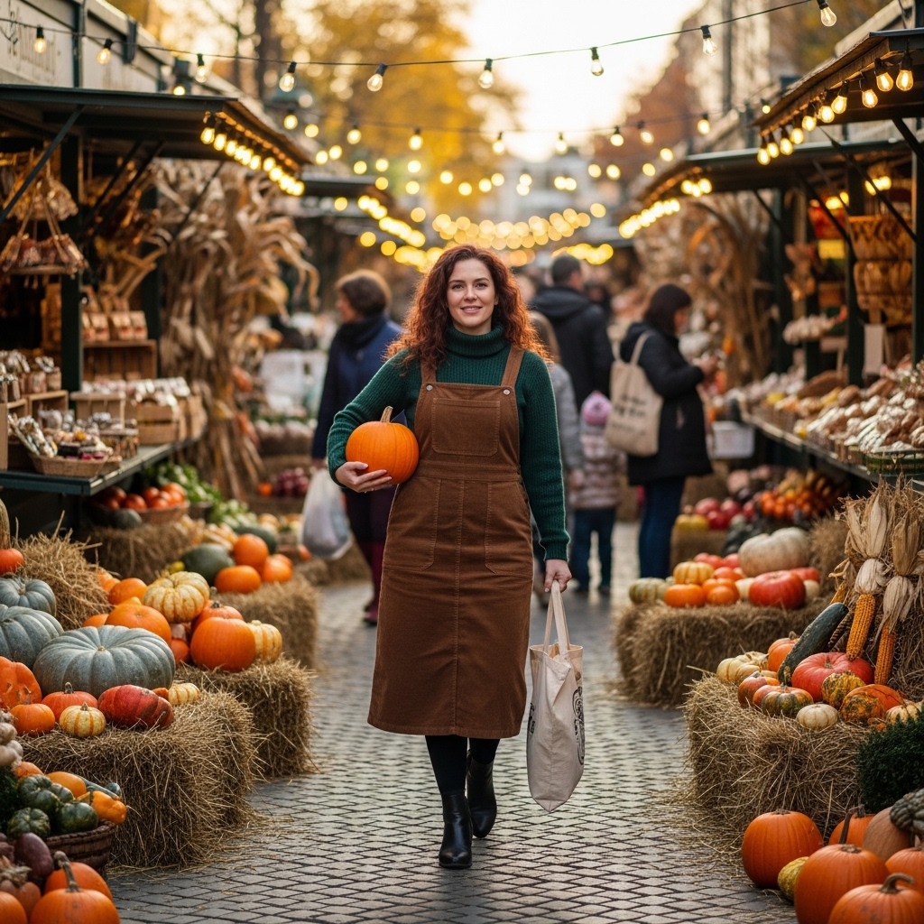 8. Pinafore Dress over a Turtleneck