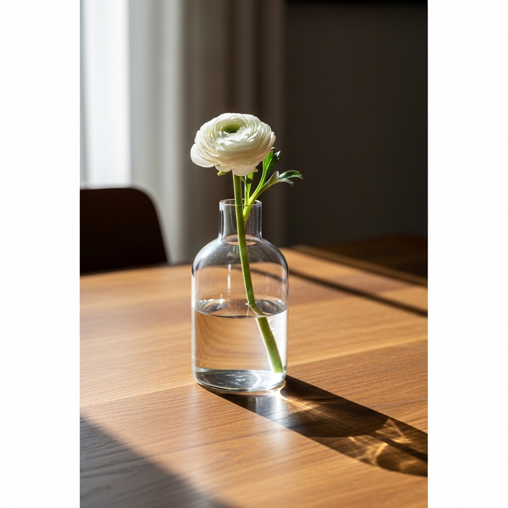7. Minimalist Glass Vase