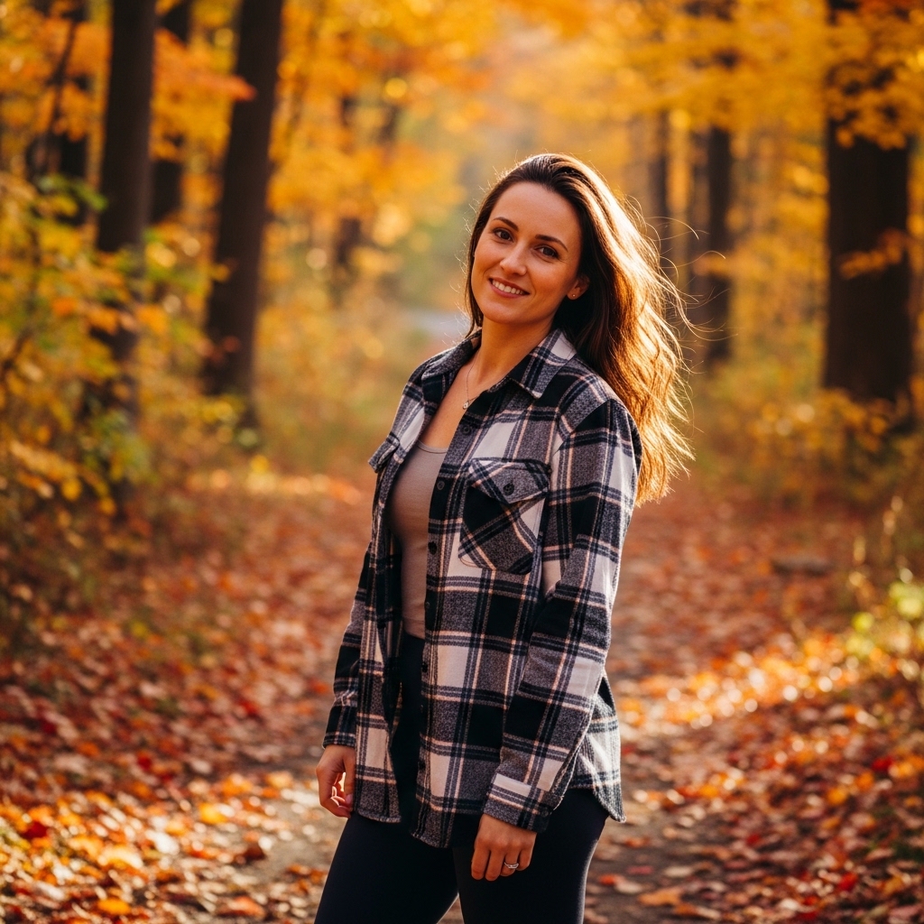 3. Flannel Shirt and Leggings