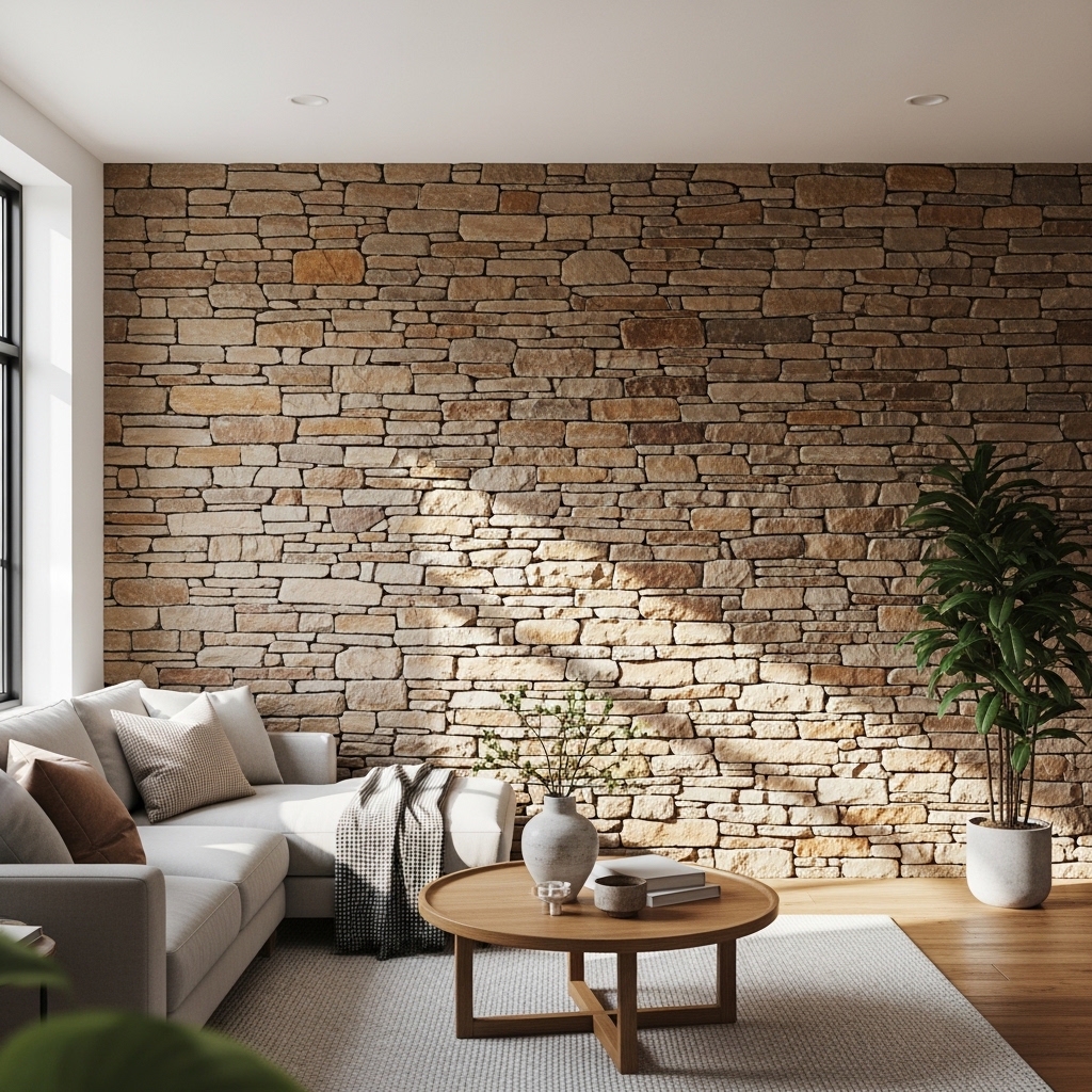 1. Stone Accent Walls