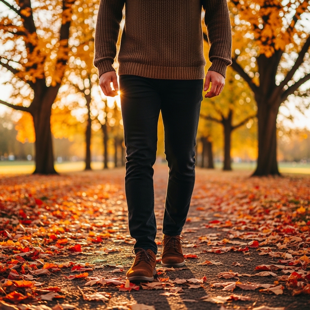 9. Brown Suede Shoes with Casual Attire