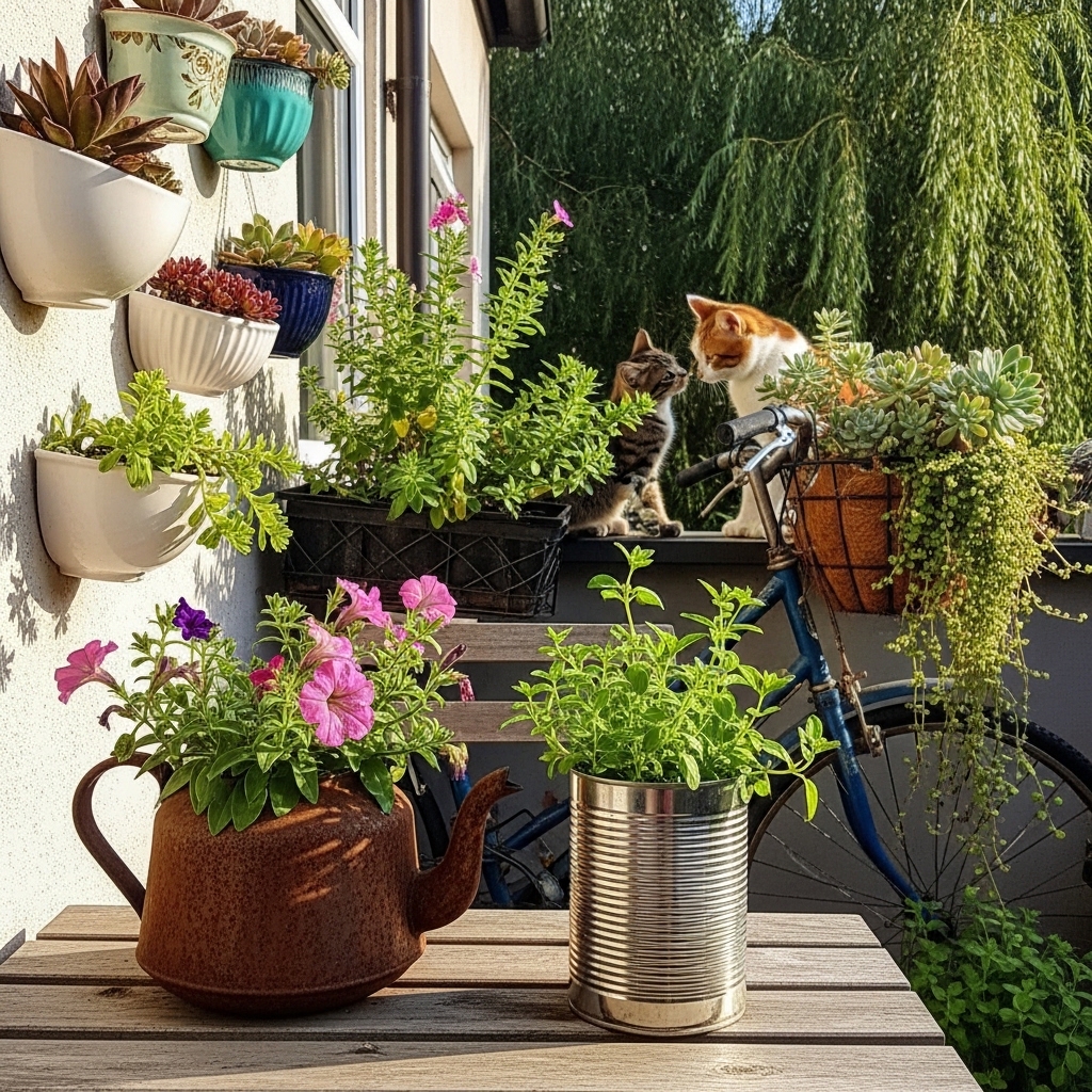 7. Create Planters from Old Containers