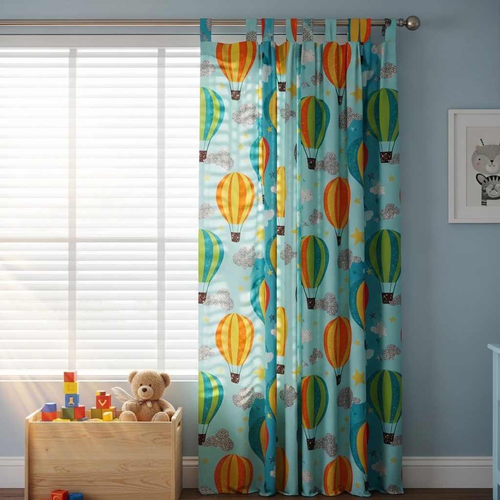6. Colorful Tab Top Curtains for a Fun Vibe