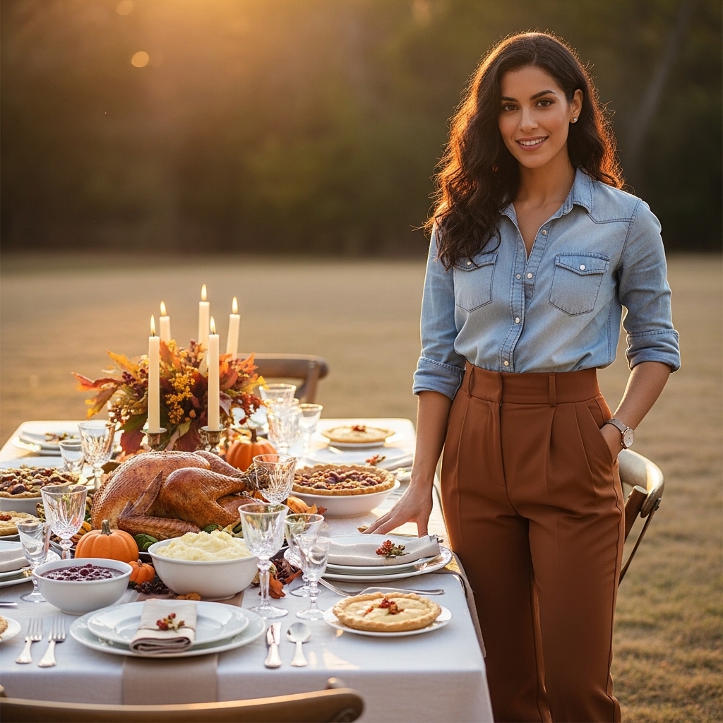 5. Chambray Shirt and Trousers