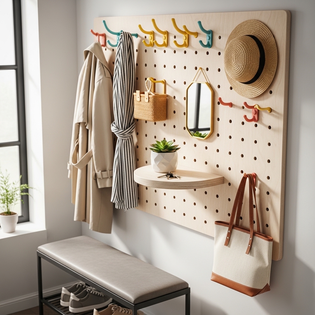 6. Pegboard Rack
