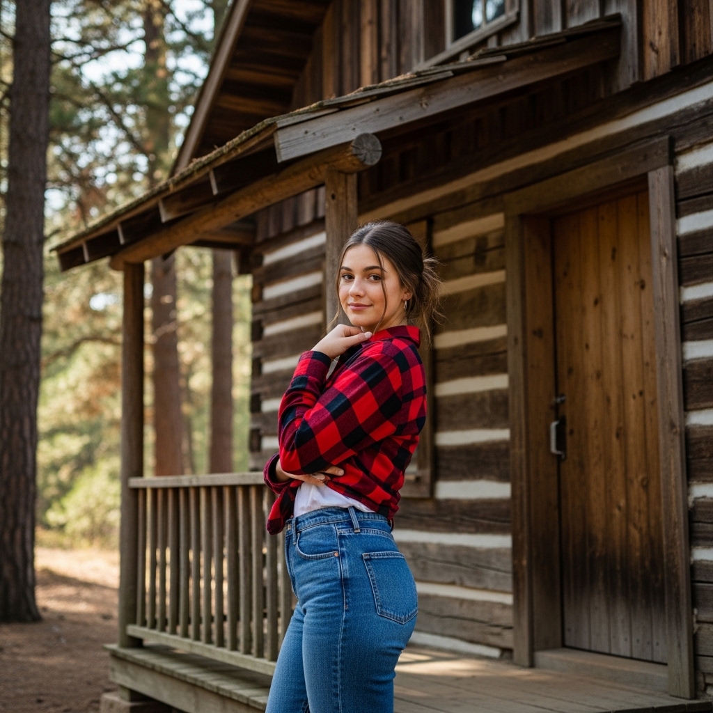 2. Flannel Shirt and Jeans