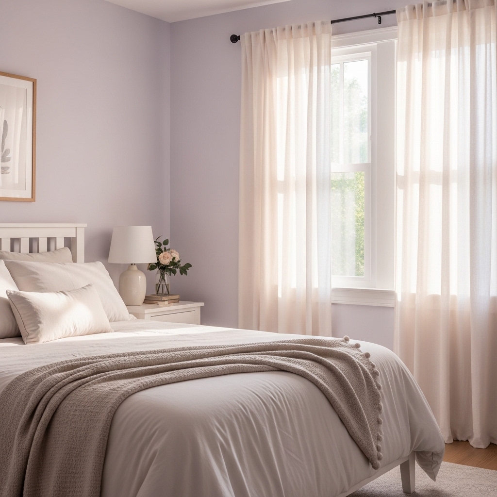 5. Light Lavender and Off-White