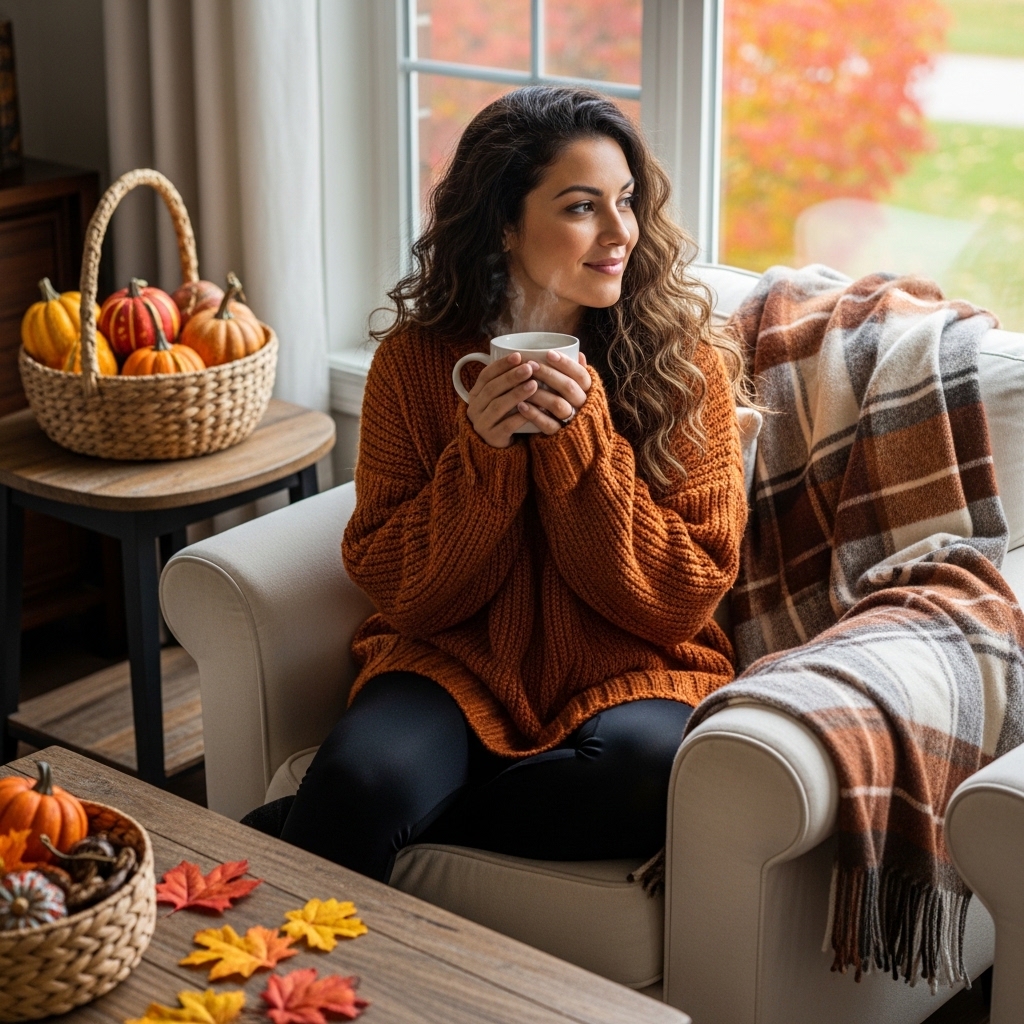1. Oversized Knit Sweater and Leggings