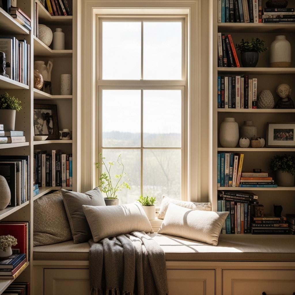 2. Built-in Bookshelves