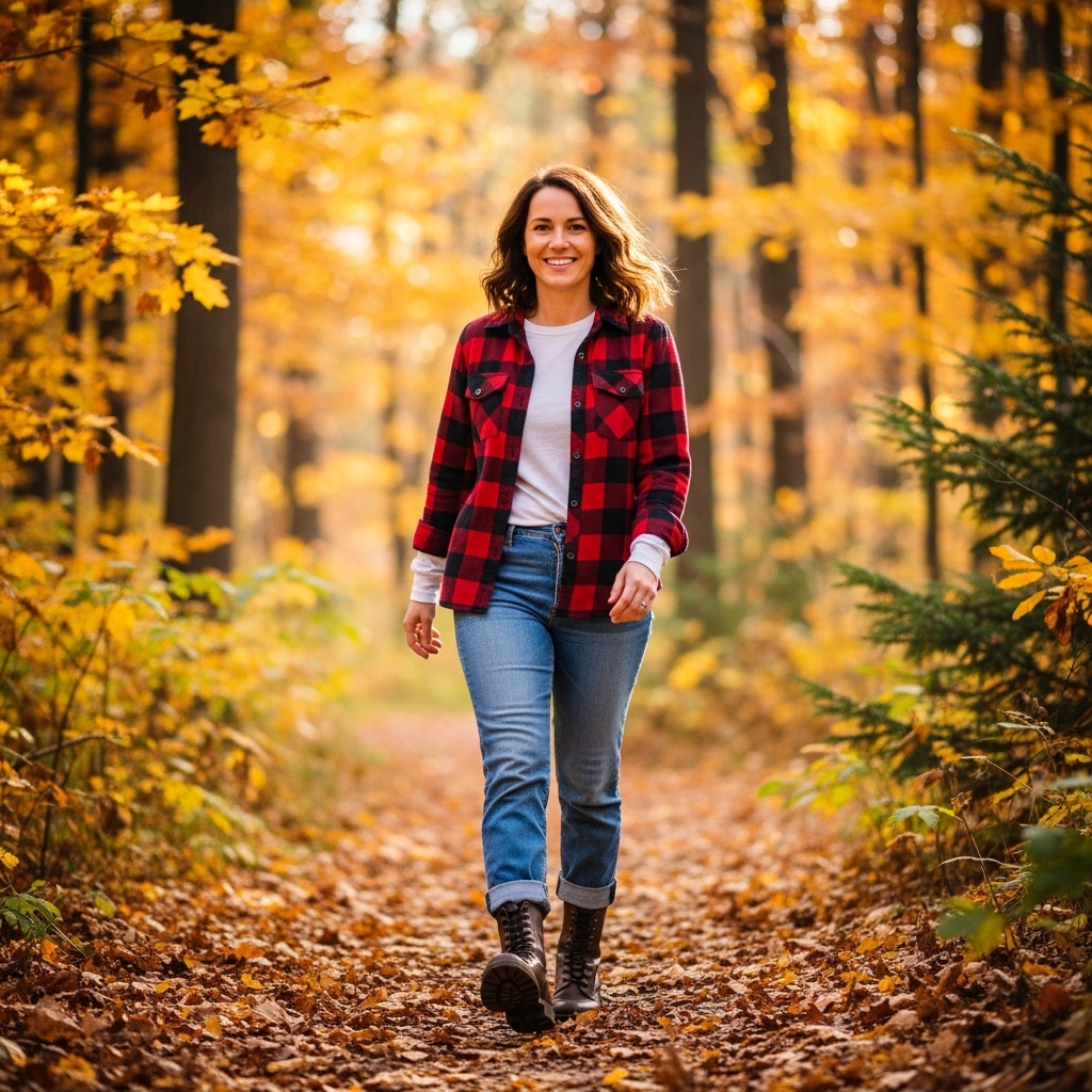 5. Plaid Shirt and Combat Boots