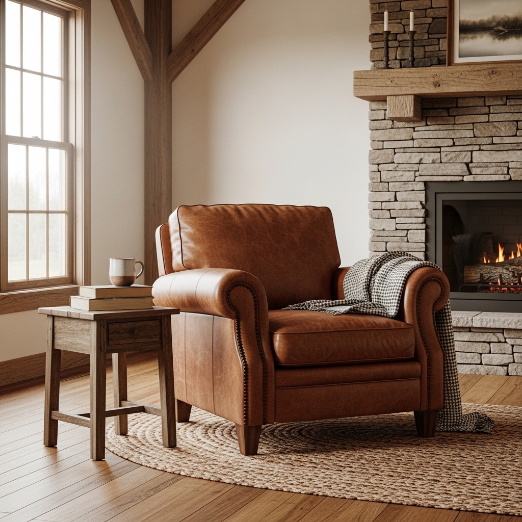 4. Vintage Leather Chair