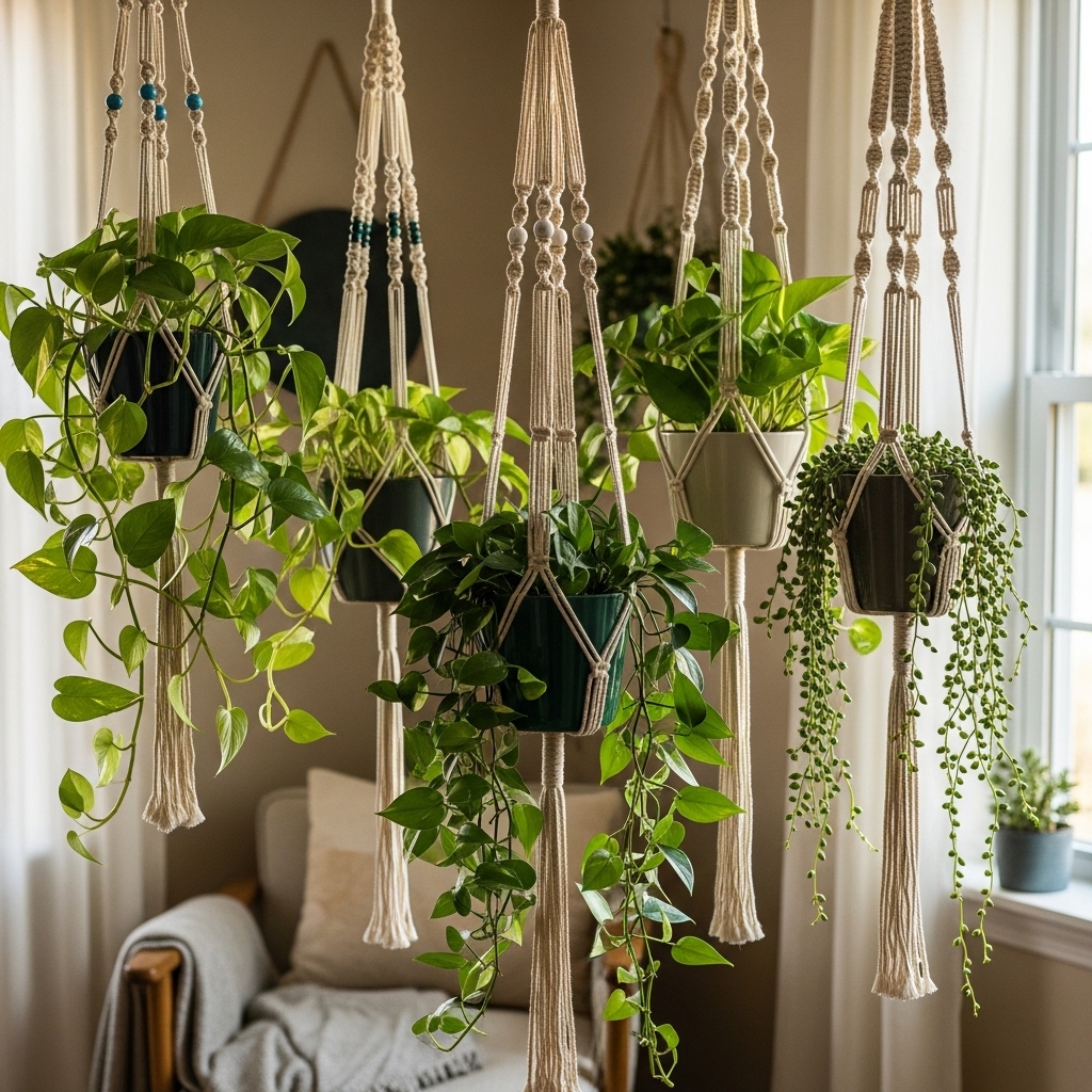1. Macramé Plant Hangers