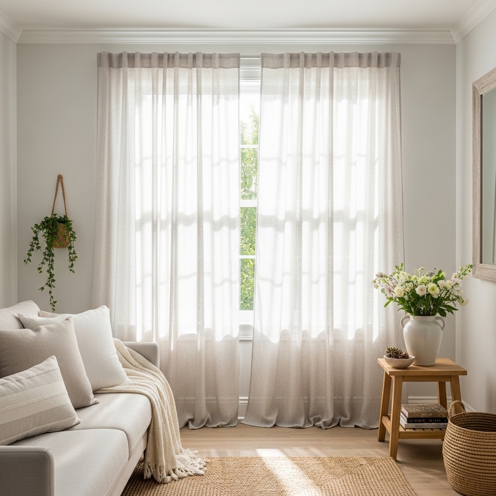 6. Light-Colored Window Treatments