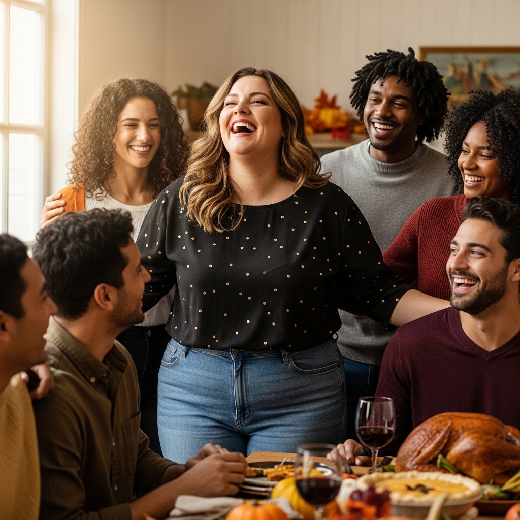 3. Classic Jeans and a Festive Top