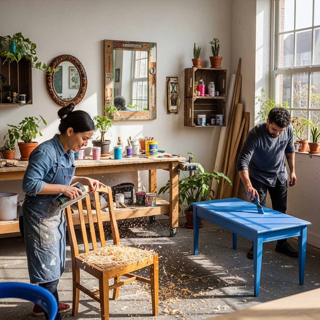 1. Upcycle Old Furniture into Stylish Statement Pieces