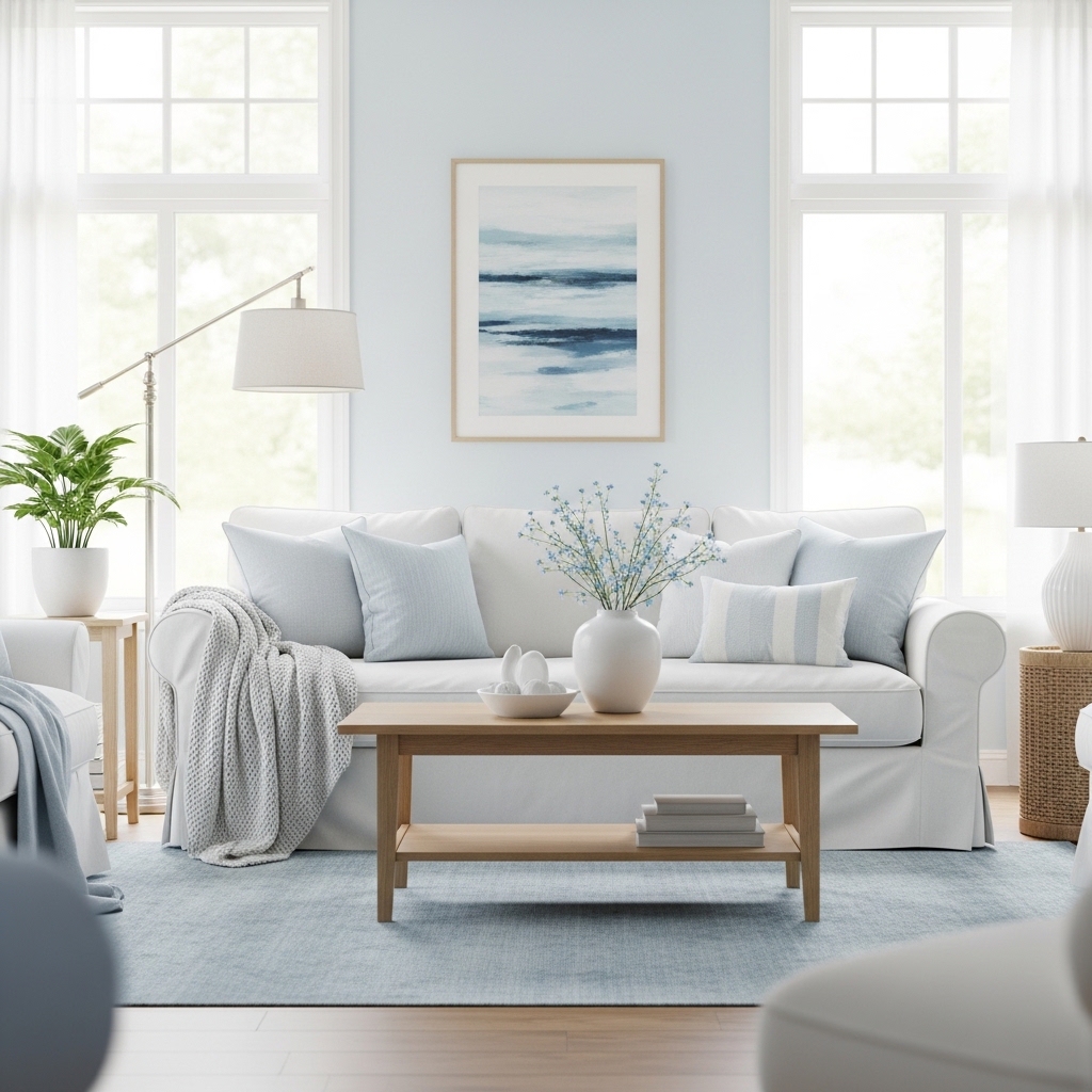 1. Soft Blues and Whites