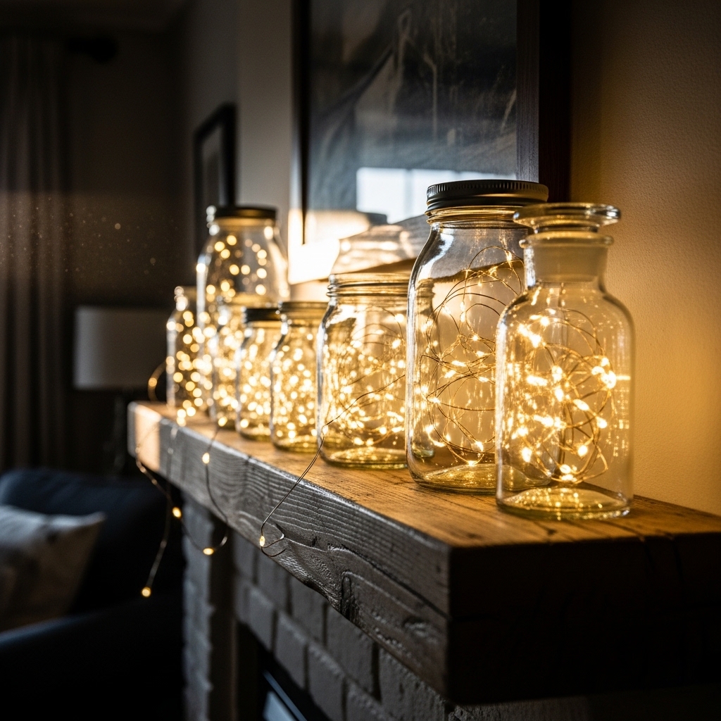 7. Fairy Lights in Jars