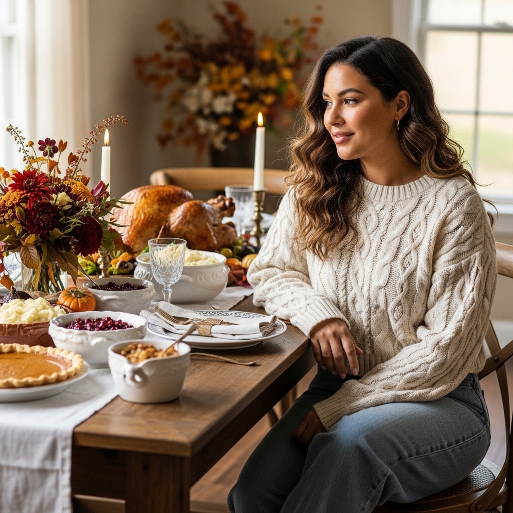 1. Cozy Sweater and Baggy Jeans
