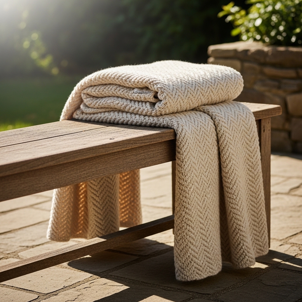 7. Folded on a Bench