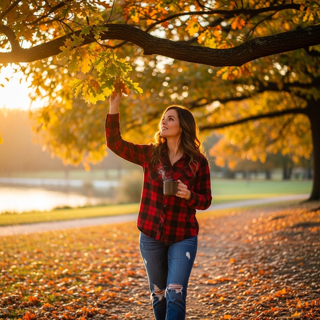 2. Flannel Shirt & Jeans