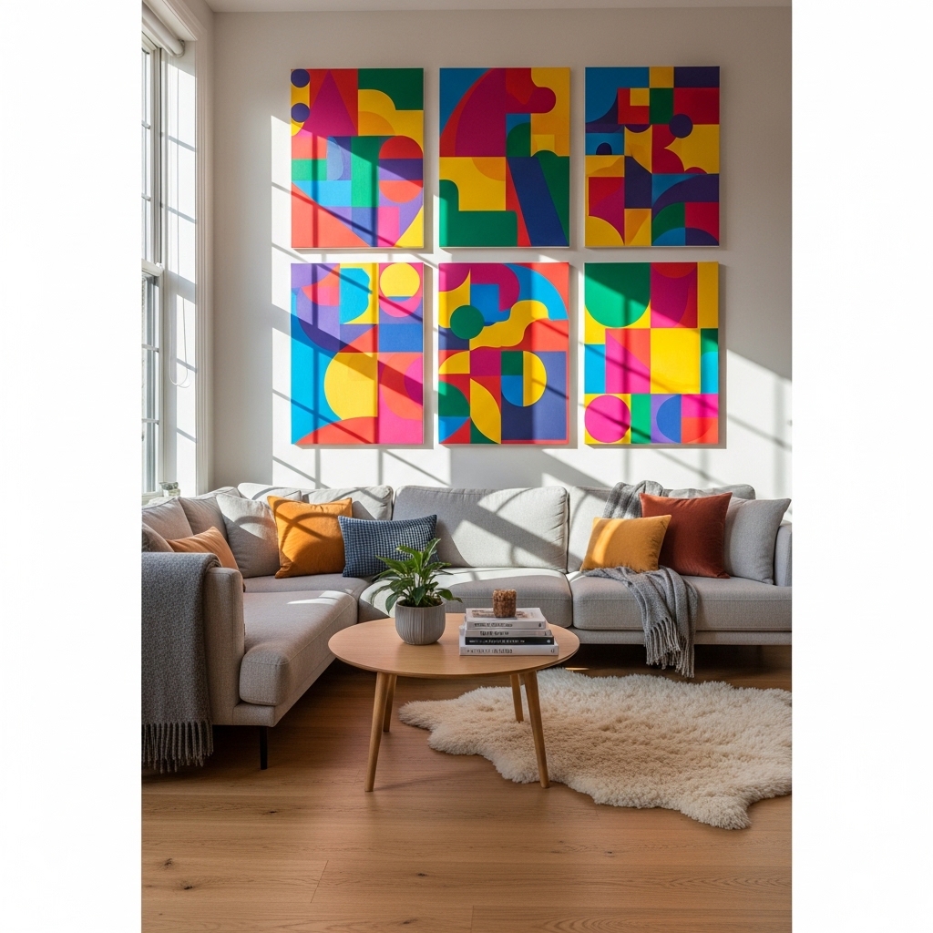 1. Geometric Wall Art